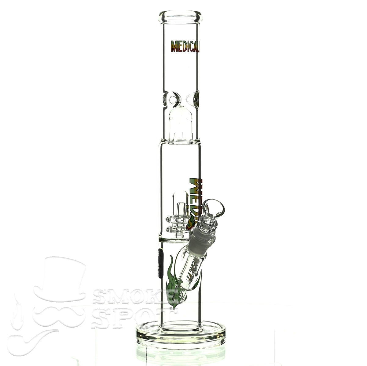 Medicali glass 14 inch showerhead straight - Smoke Spot Smoke Shop