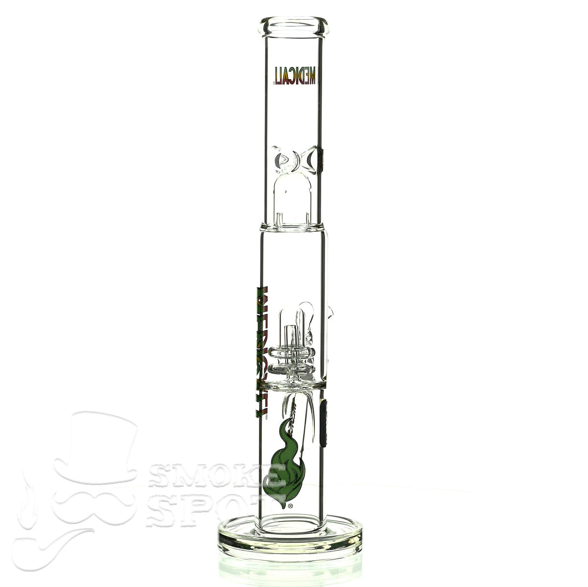 Medicali glass 14 inch showerhead straight - Smoke Spot Smoke Shop