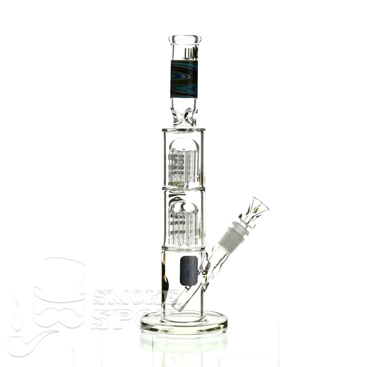Medicali glass reversal 13 inch double stack 8 tree straight - Smoke Spot Smoke Shop
