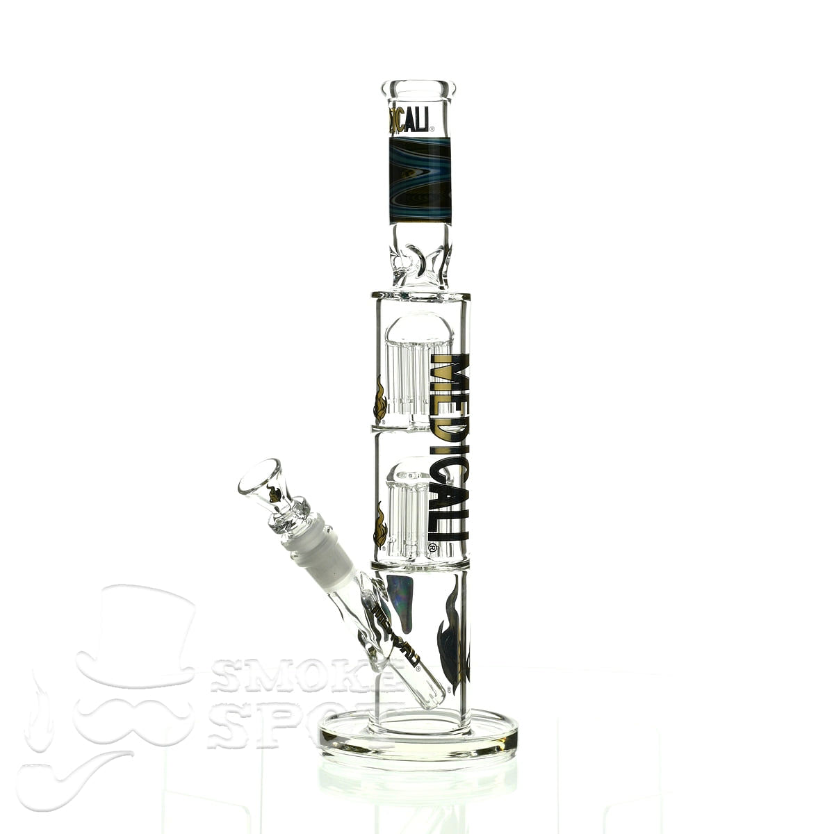 Medicali glass reversal 13 inch double stack 8 tree straight - Smoke Spot Smoke Shop