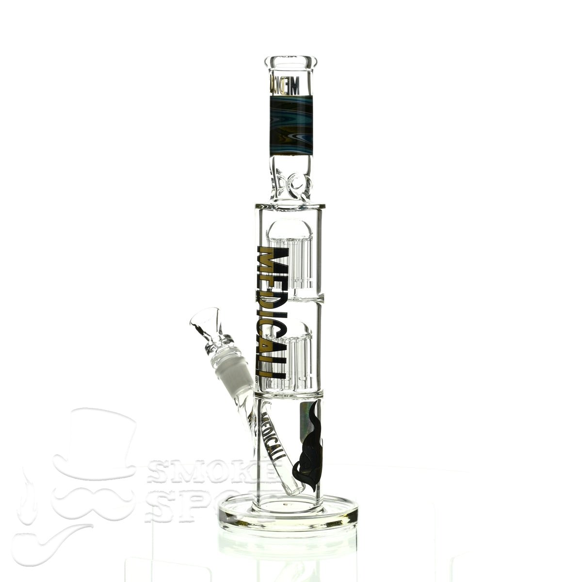 Medicali glass reversal 13 inch double stack 8 tree straight - Smoke Spot Smoke Shop