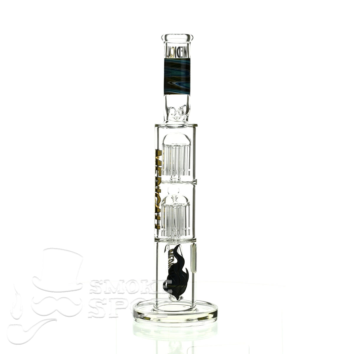 Medicali glass reversal 13 inch double stack 8 tree straight - Smoke Spot Smoke Shop