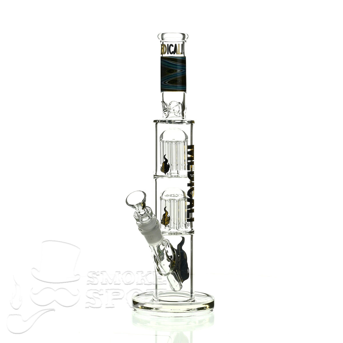 Medicali glass reversal 13 inch double stack 8 tree straight - Smoke Spot Smoke Shop
