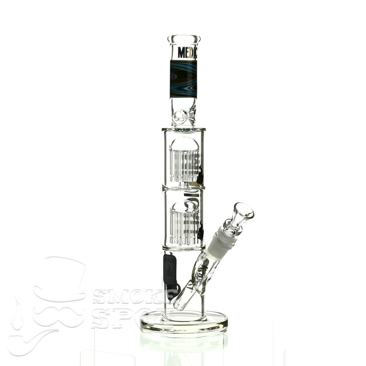 Medicali glass reversal 13 inch double stack 8 tree straight - Smoke Spot Smoke Shop