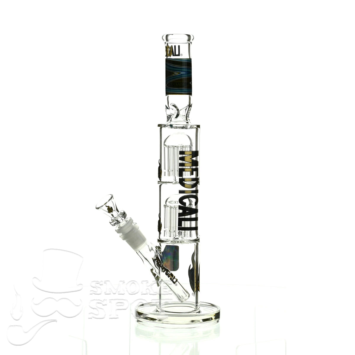Medicali glass reversal 13 inch double stack 8 tree straight - Smoke Spot Smoke Shop