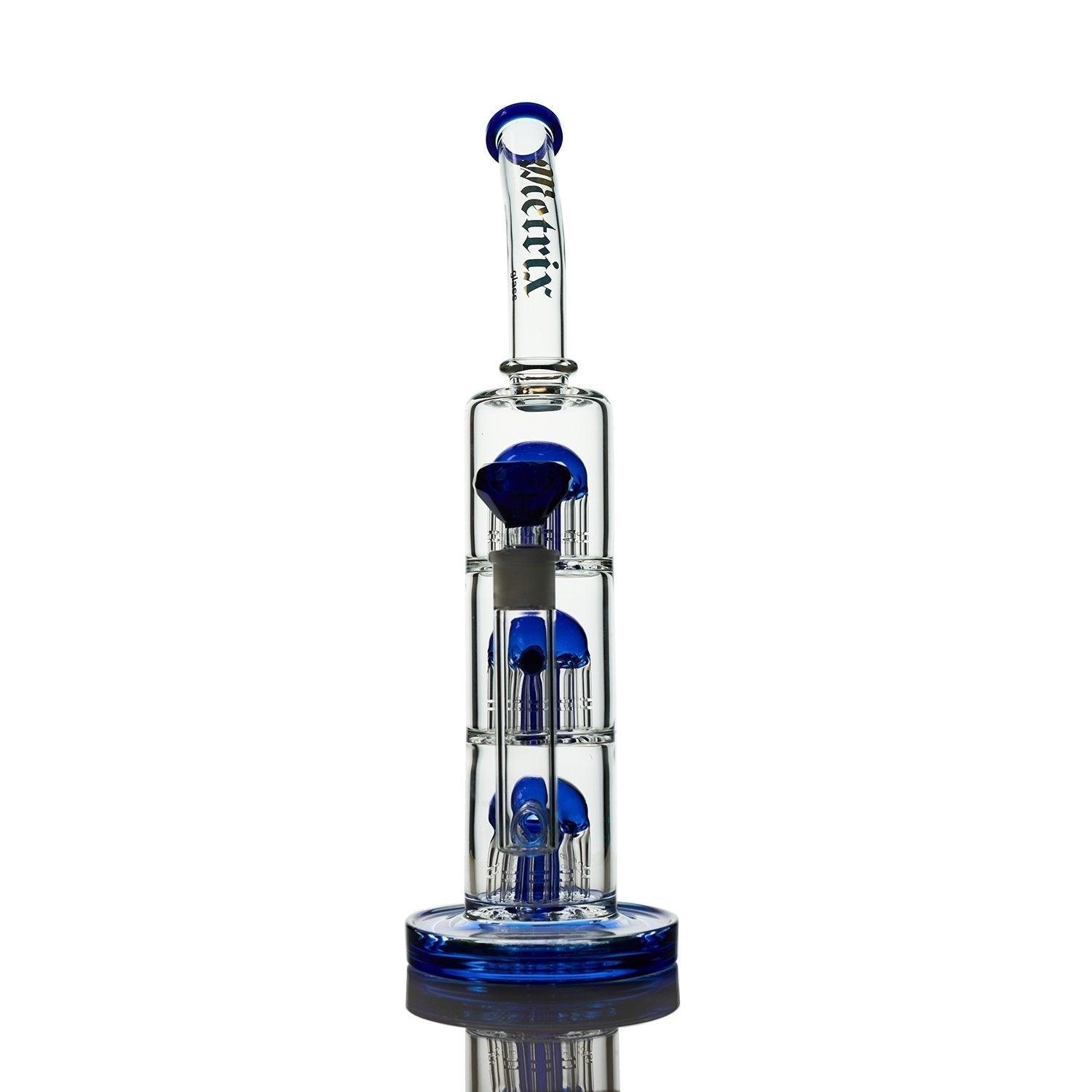 Metrix glass Blue 3 perculators 10 arms - Smoke Spot Smoke Shop