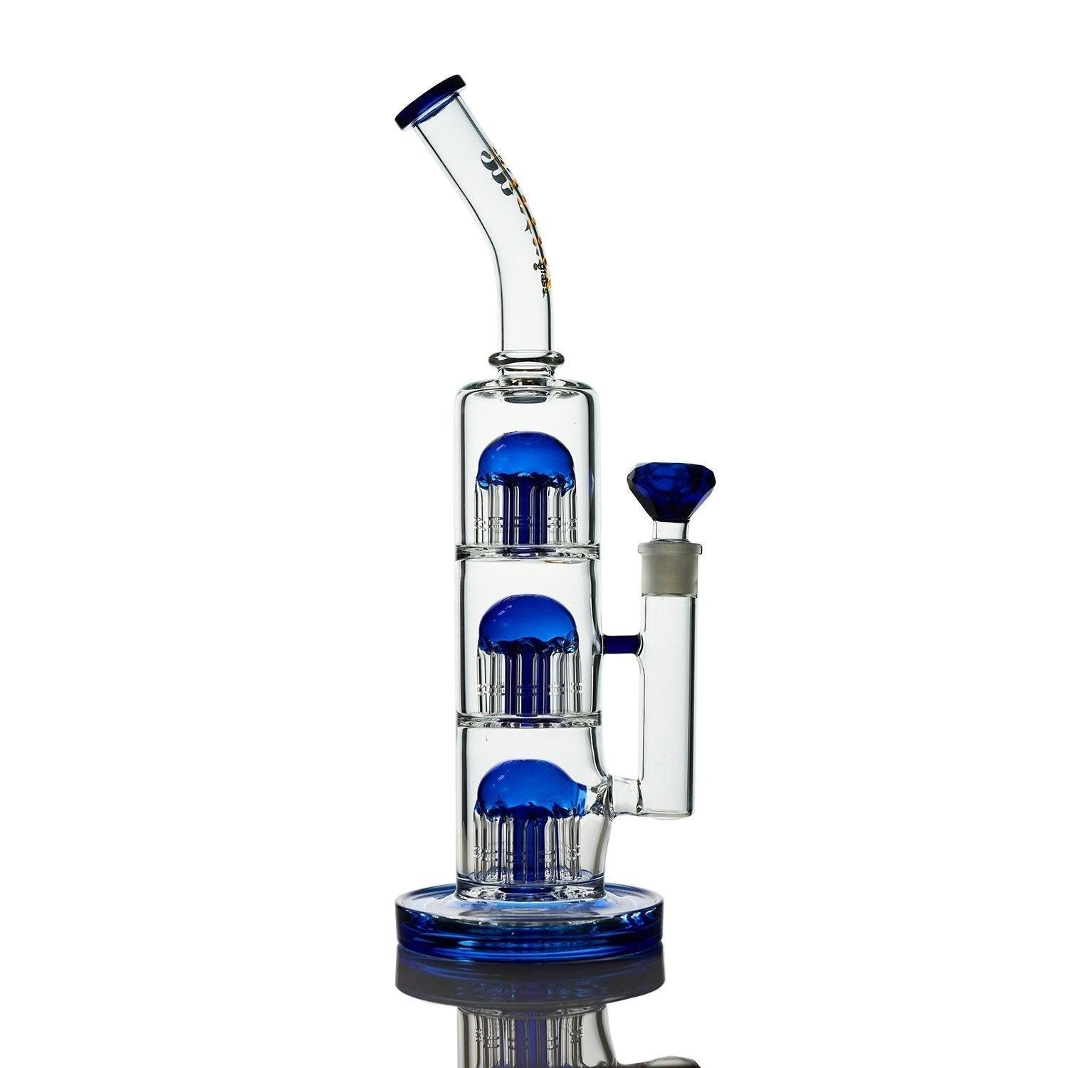 Metrix glass Blue 3 perculators 10 arms - Smoke Spot Smoke Shop