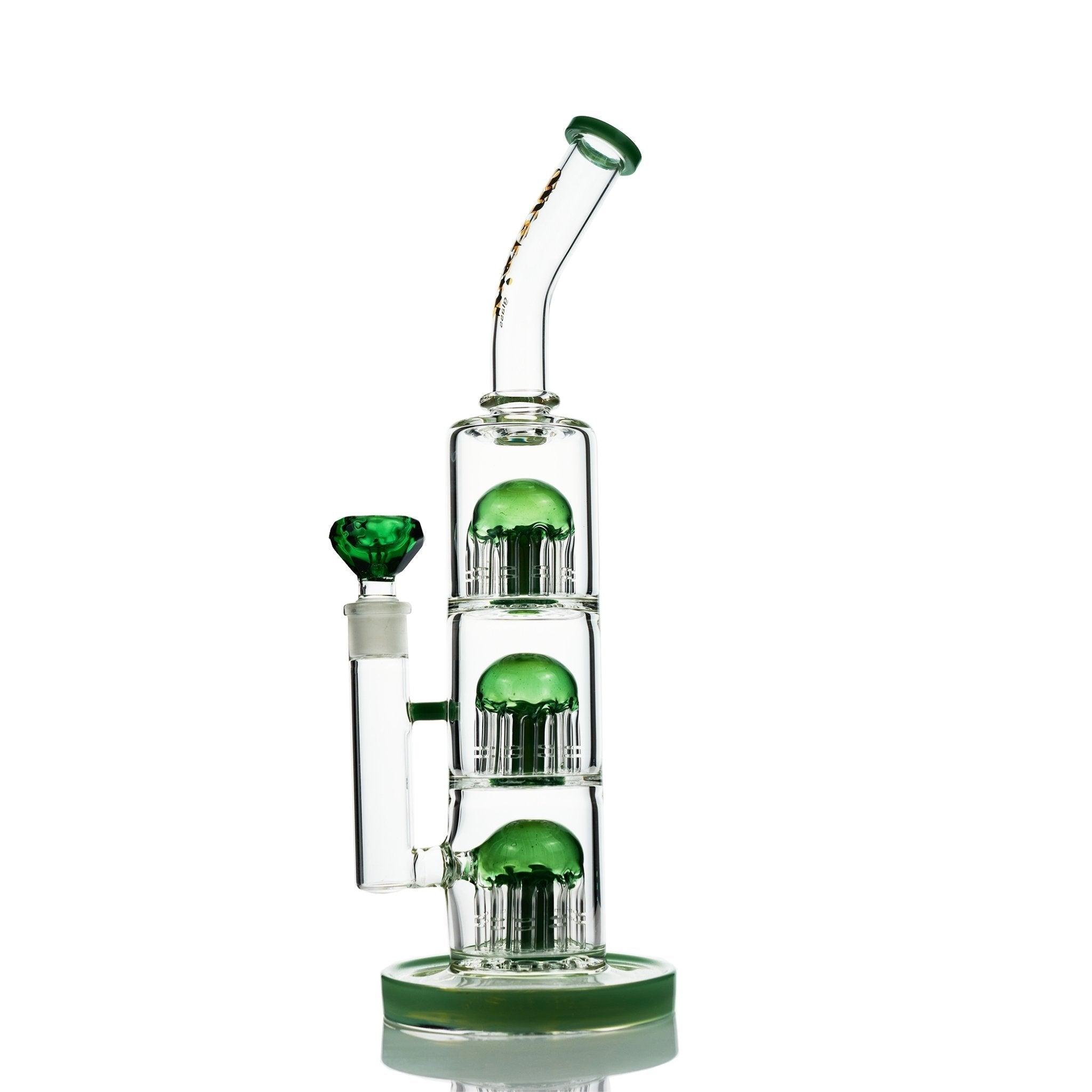 Metrix Glass Green 3 perculators 10 arm legs - Smoke Spot Smoke Shop