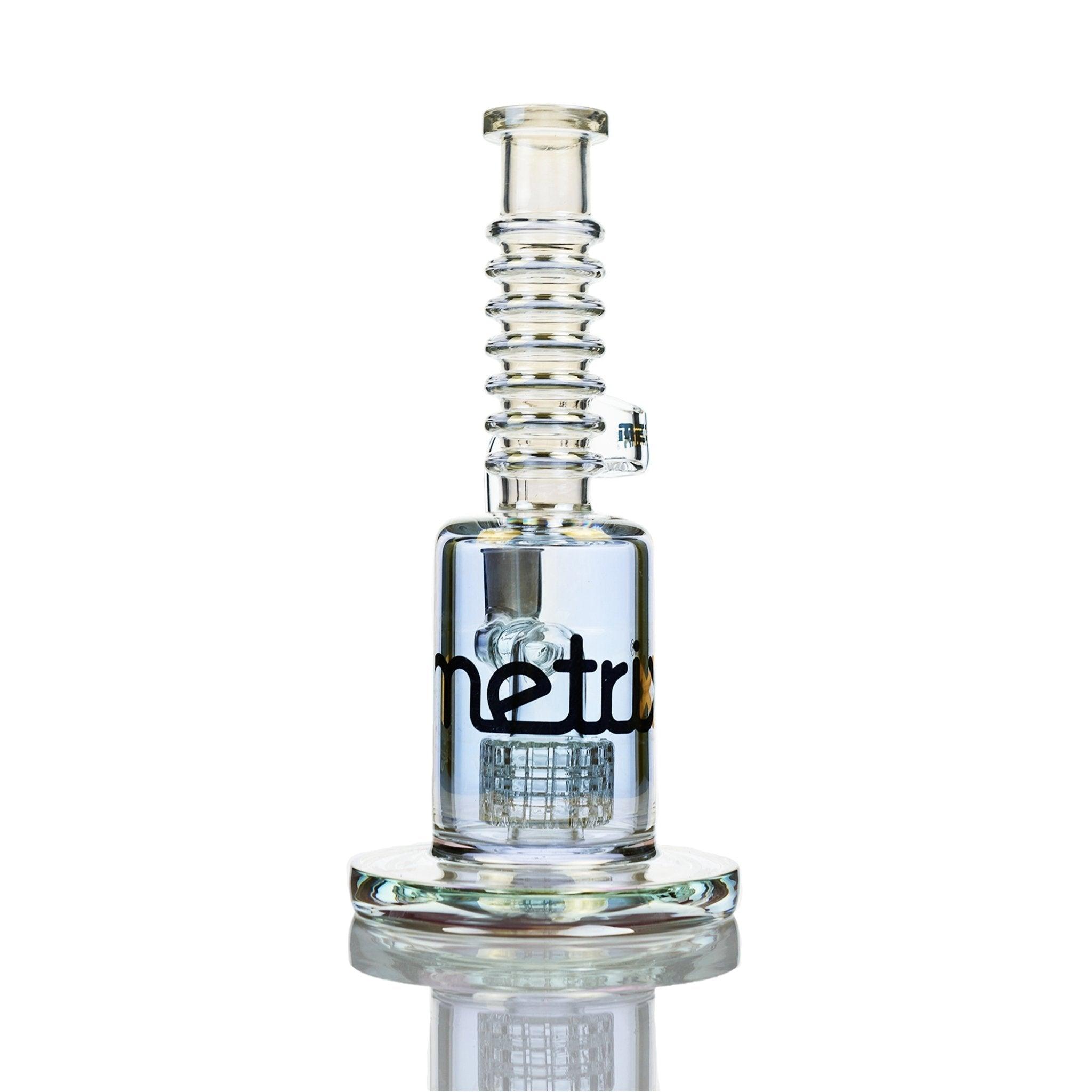 Base and joint detail of Metrix Glass Rig Metrix Perculator - Smoke Spot Glass