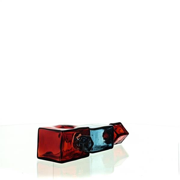 MIKE G GLASS HANDPIPE POMEGRANATE & ATOMIC BLUE - SSSS