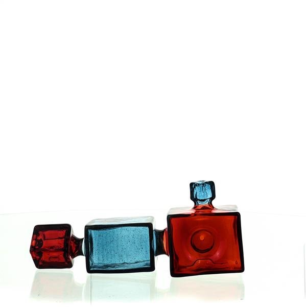 MIKE G GLASS HANDPIPE POMEGRANATE & ATOMIC BLUE - SSSS