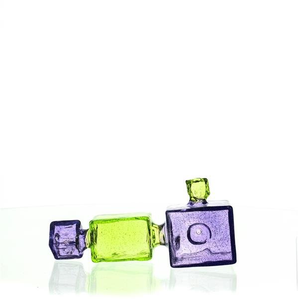 Detailed view of Mike G Glass handpipe purple rain & Slrym inspired by Mike Glass III