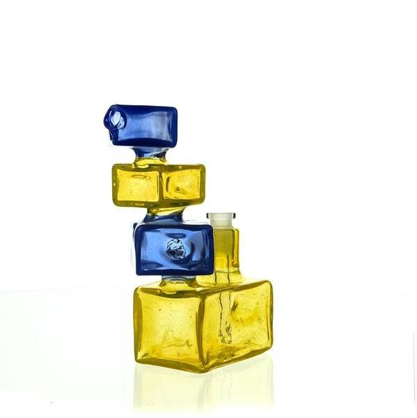 Close-up of UV reactive glass details on Mike G Glass Mystique and Steel Dozer Rig