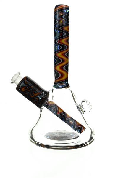 Mini Beaker Waterpipe 8 inch by Waterhouse Glass - Joint and Downstem Detail