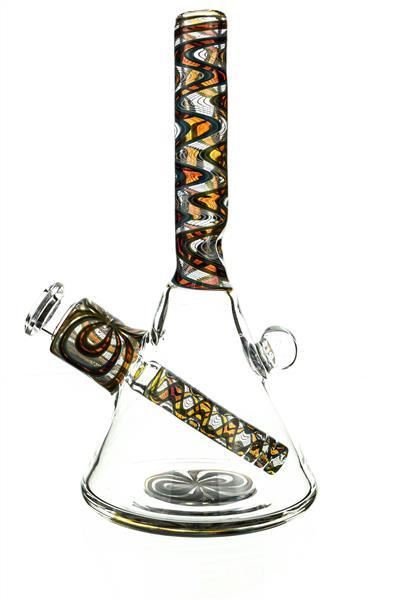 Mini Beaker Bong by Waterhouse Glass showing worked downstem and base