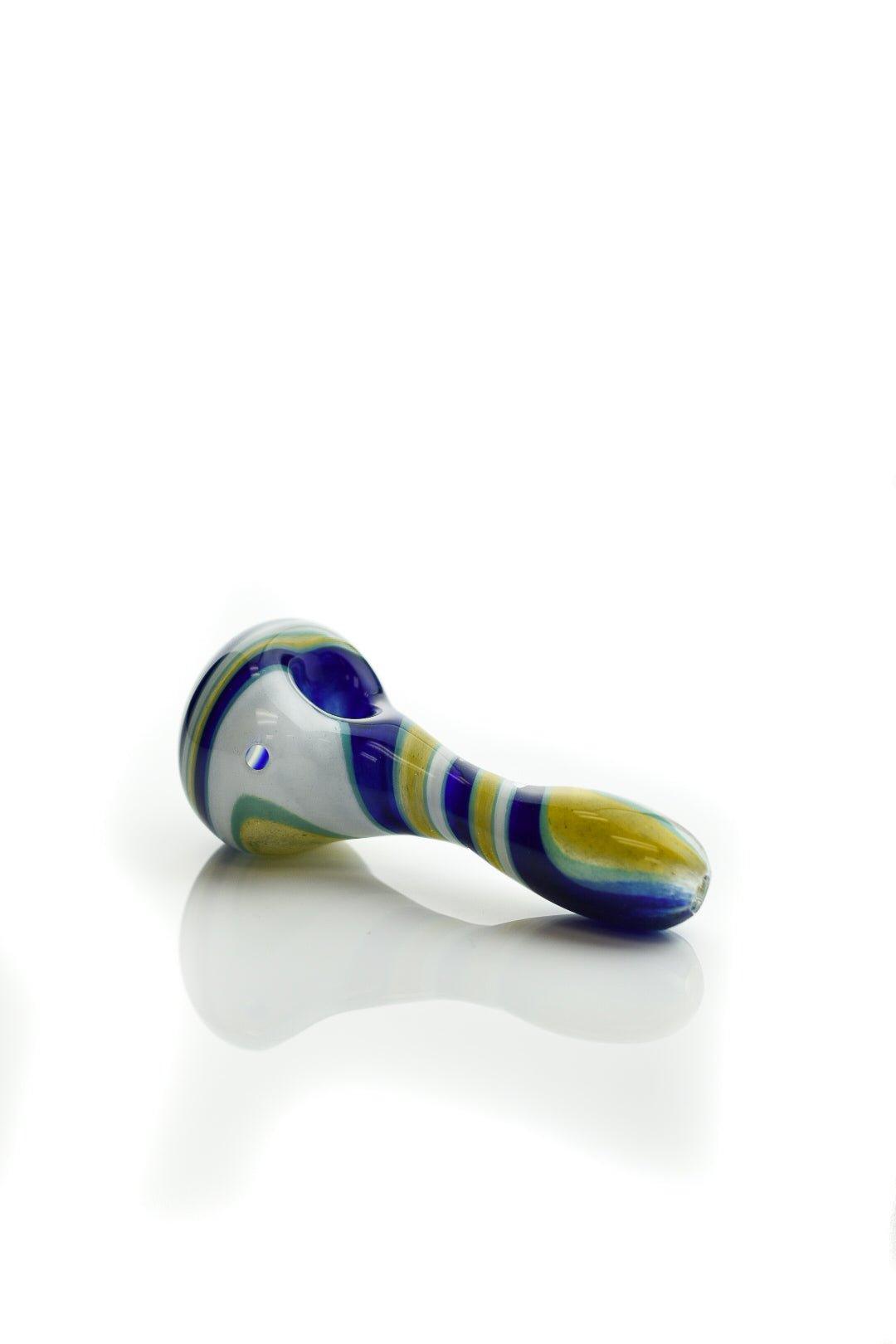 Mix Twist Colors #1 Handpipe by Hoffman Glass angled view highlighting craftsmanship