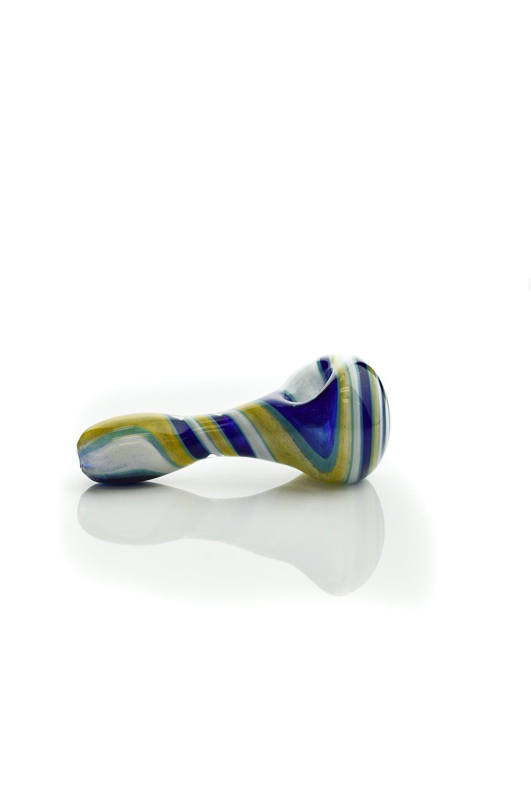 Artistic twisted colors on Mix Twist Colors #1 Handpipe by Hoffman Glass