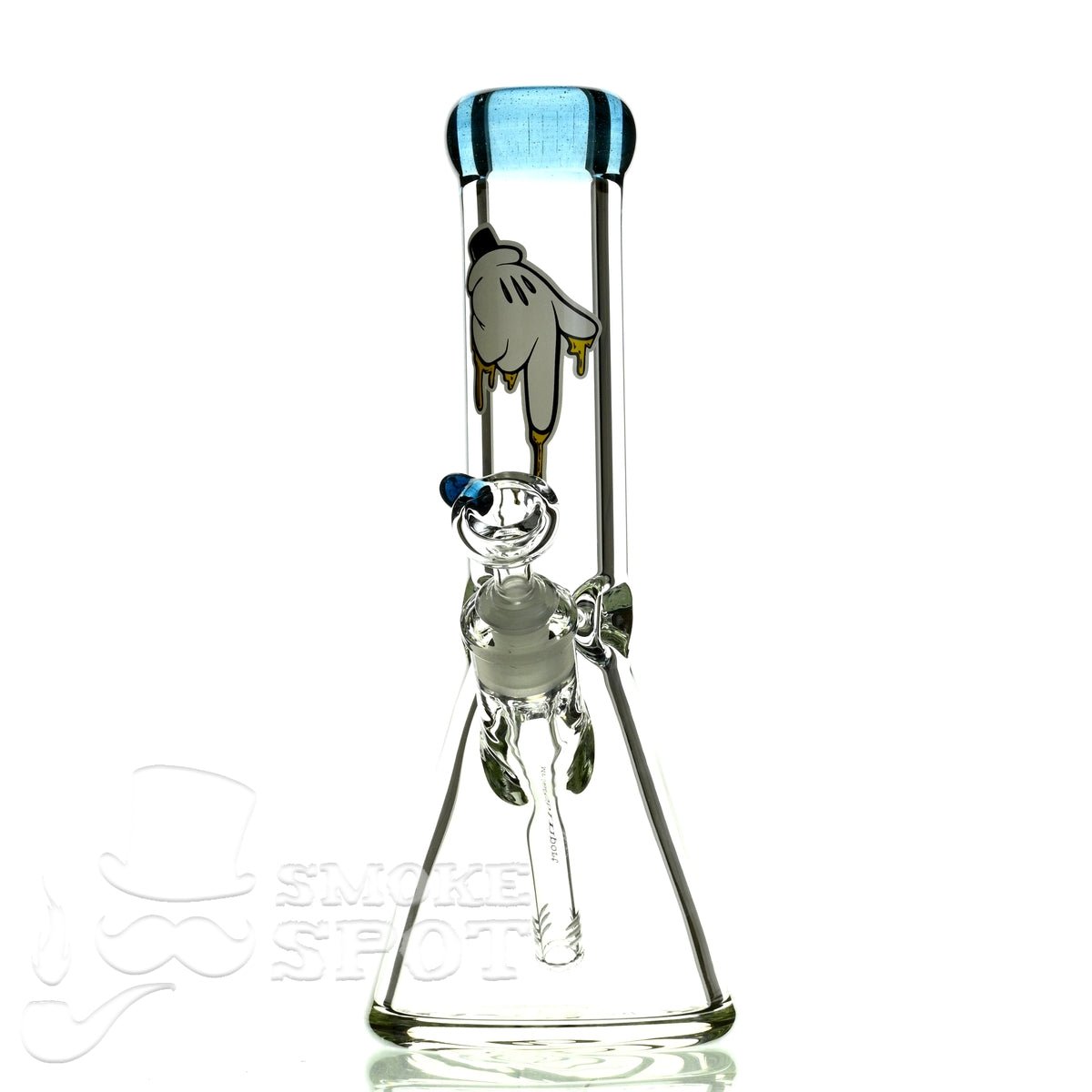 Mr Dabbinport 12 inch beaker waterpipe in Stardust Blue - Premium scientific glass waterpipe