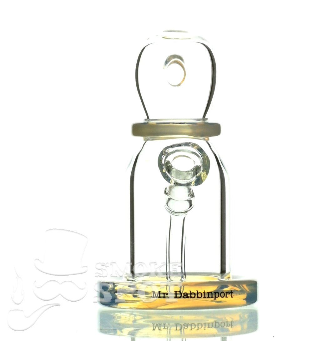 Mr Dabbinport 5 inch 10mm ghost white glass dab rig - Smoke Spot