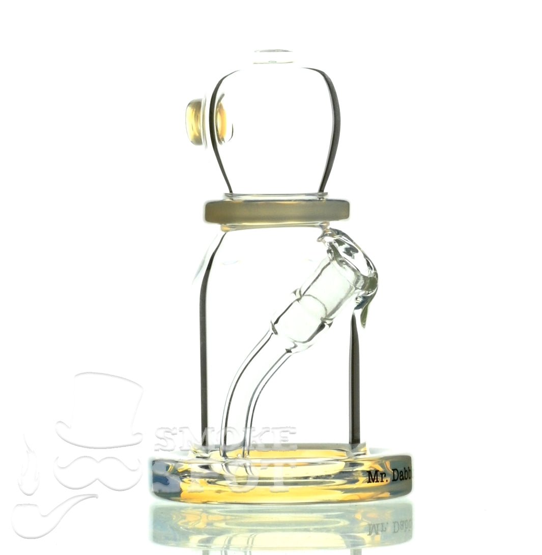 Close up of Mr Dabbinport 5 inch 10mm ghost white rig joint