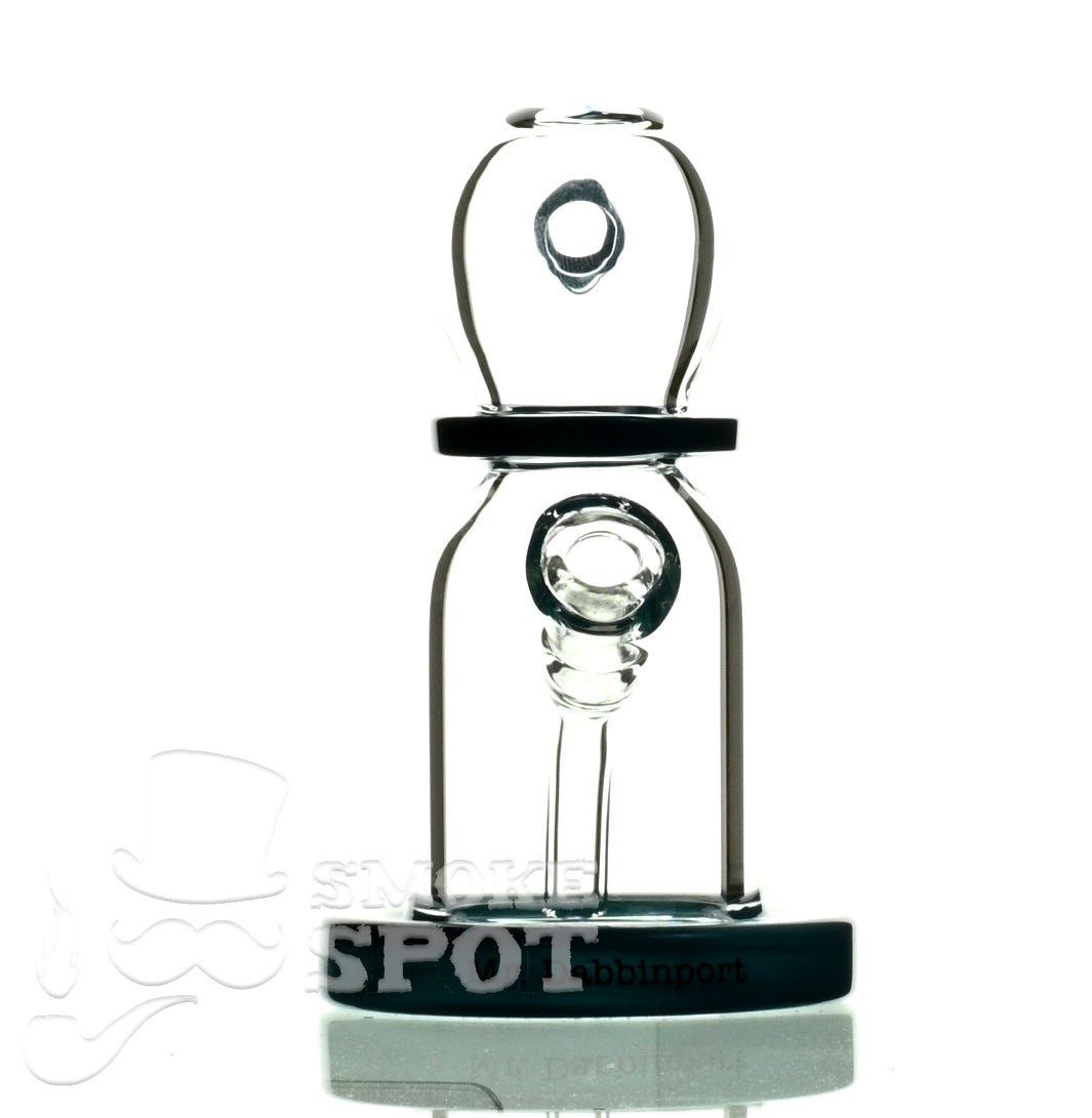 Mr Dabbinport 5 inch 10mm turquoise glass rig waterpipe - Smoke Spot Glass