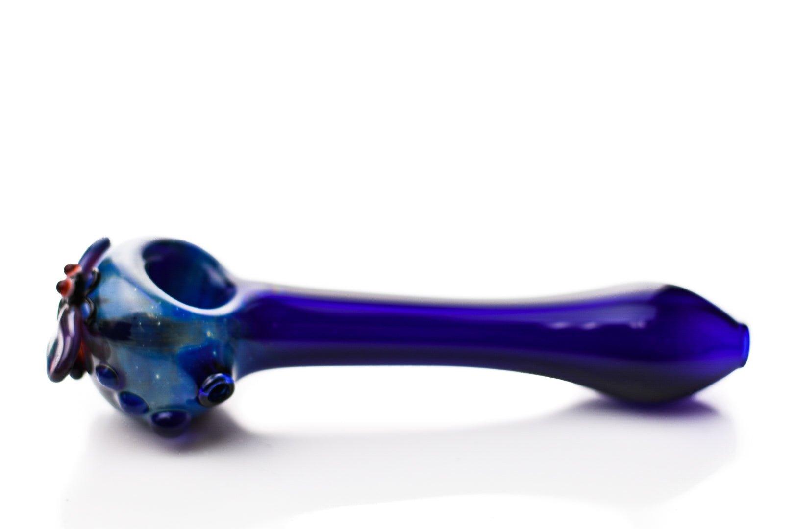 NRVision 6.5 inch Dark Blue Galaxy Butterfly Handpipe top view