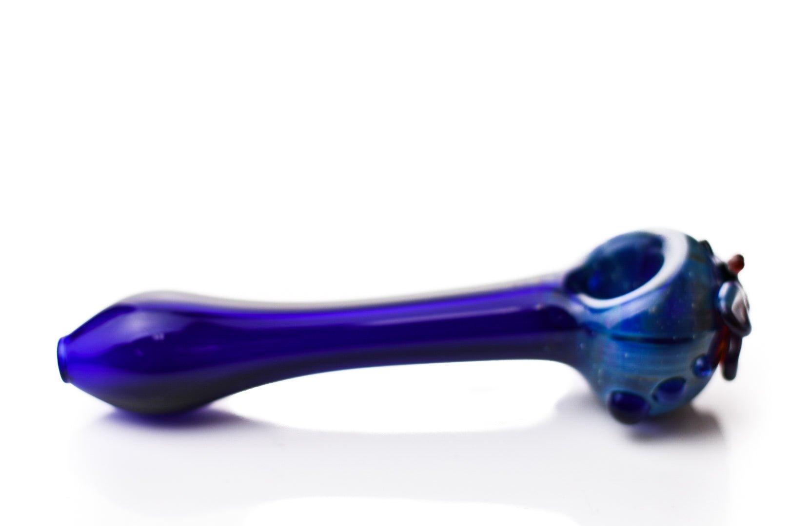 NRVision Dark Blue Galaxy Butterfly Handpipe angled view
