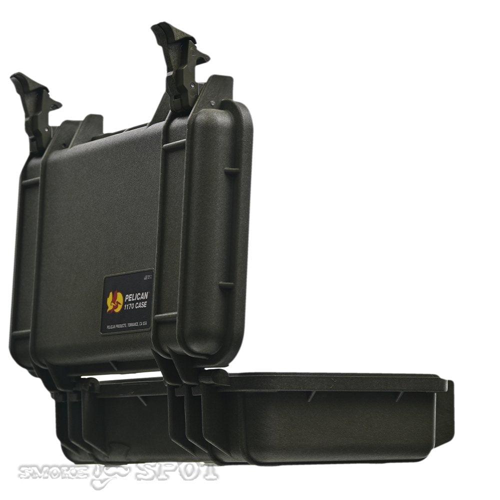 Pelican 1170 OD Green Case with Double Throw Latches - Smoke Spot Smoke Shop