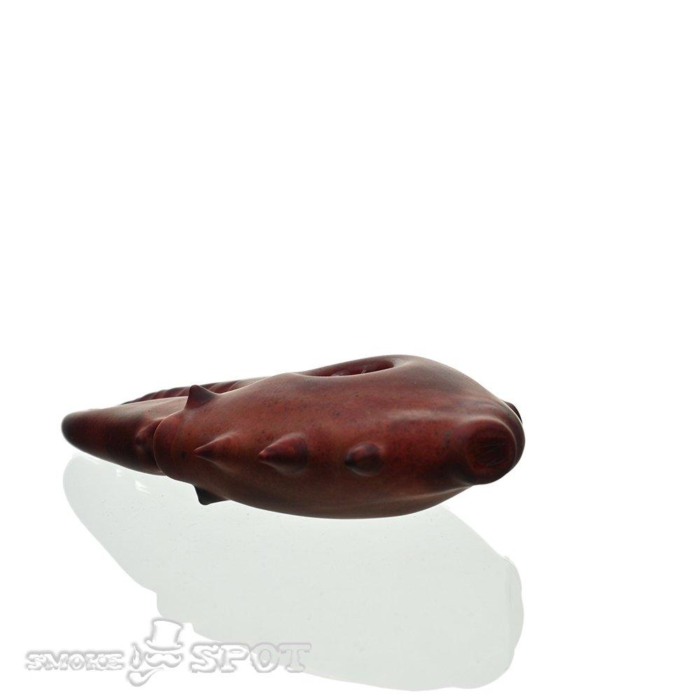 Pobz Claw Lobster Spoon Sandblasted Red Handpipe full profile