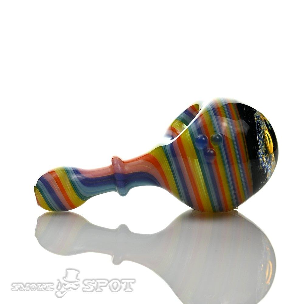 Pobz Light Multi Colors Swirls Handpipe angled view
