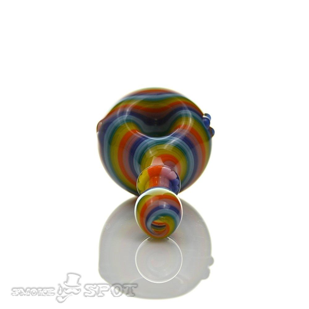 Detailed swirl pattern on Pobz Light Multi Colors Swirls Handpipe