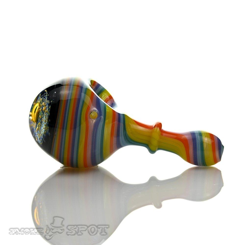 Pobz Light Multi Colors Swirls Handpipe showcasing vibrant colors