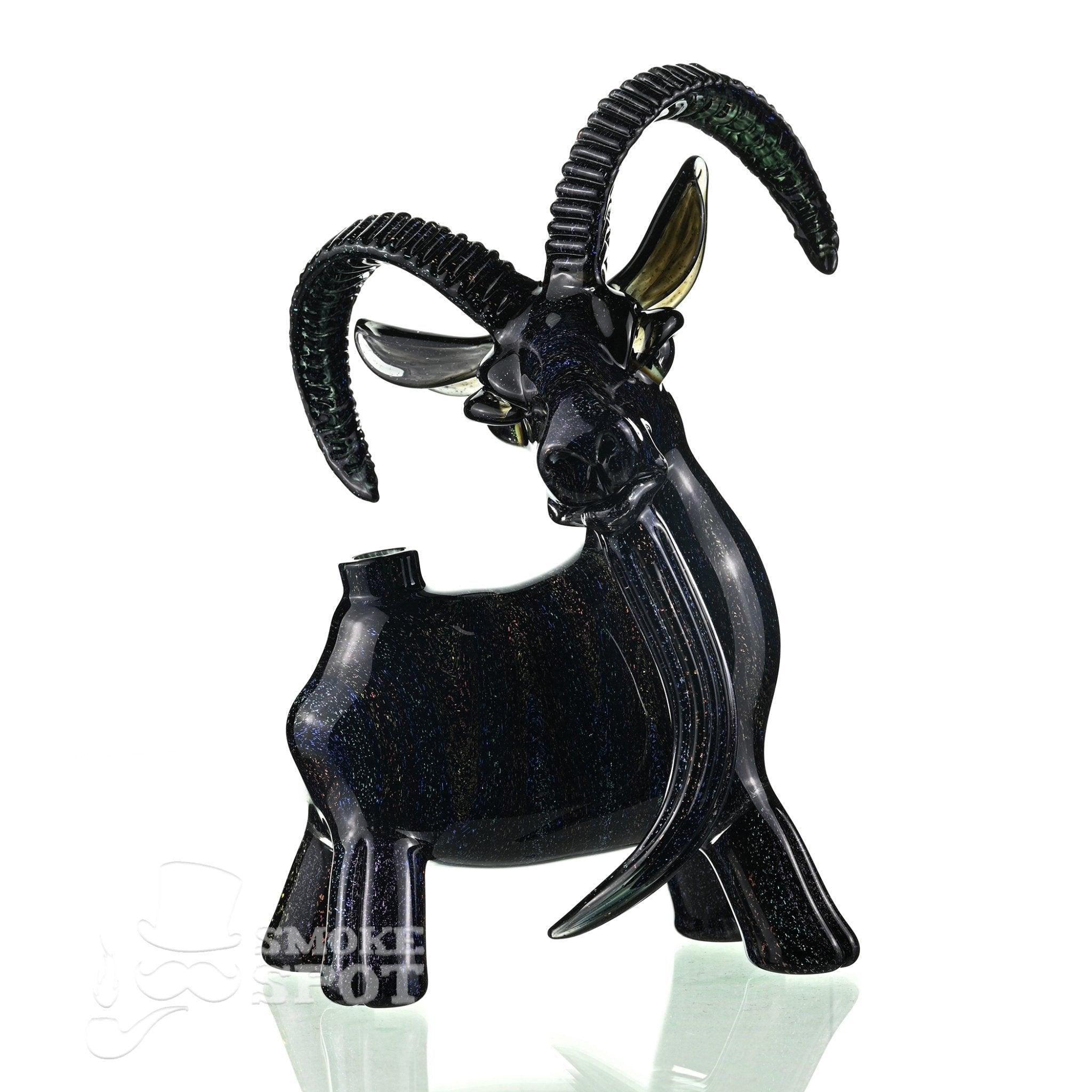 Robertson Glass Full Dichro Goat with signed pelican - Smoke Spot Smoke Shop