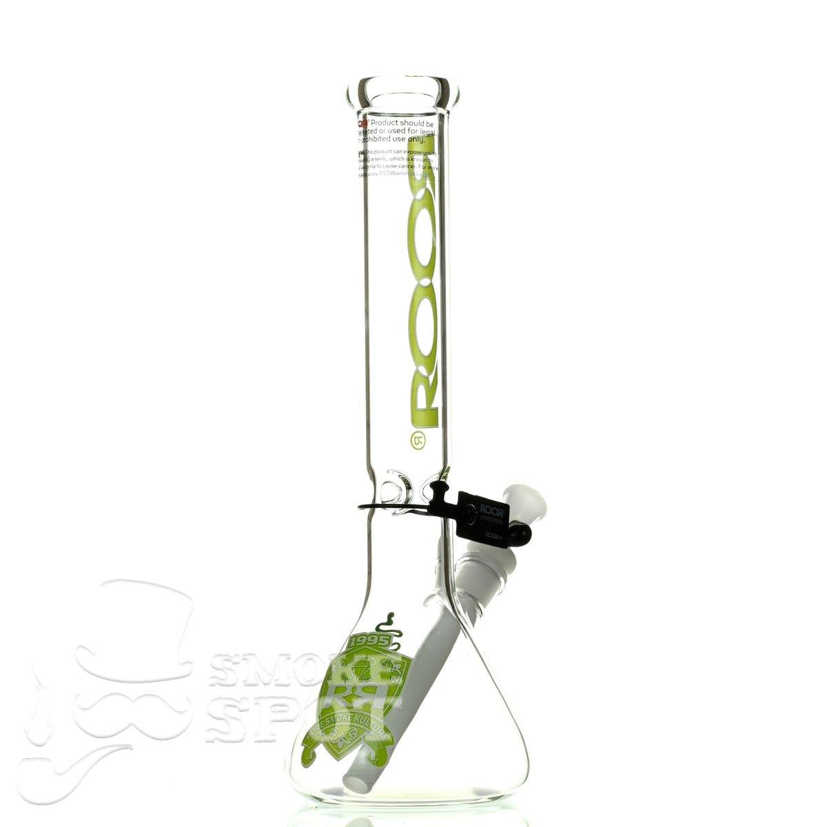 Roor beaker 14 inch 45 x 5 green white intro collection - Smoke Spot Smoke Shop
