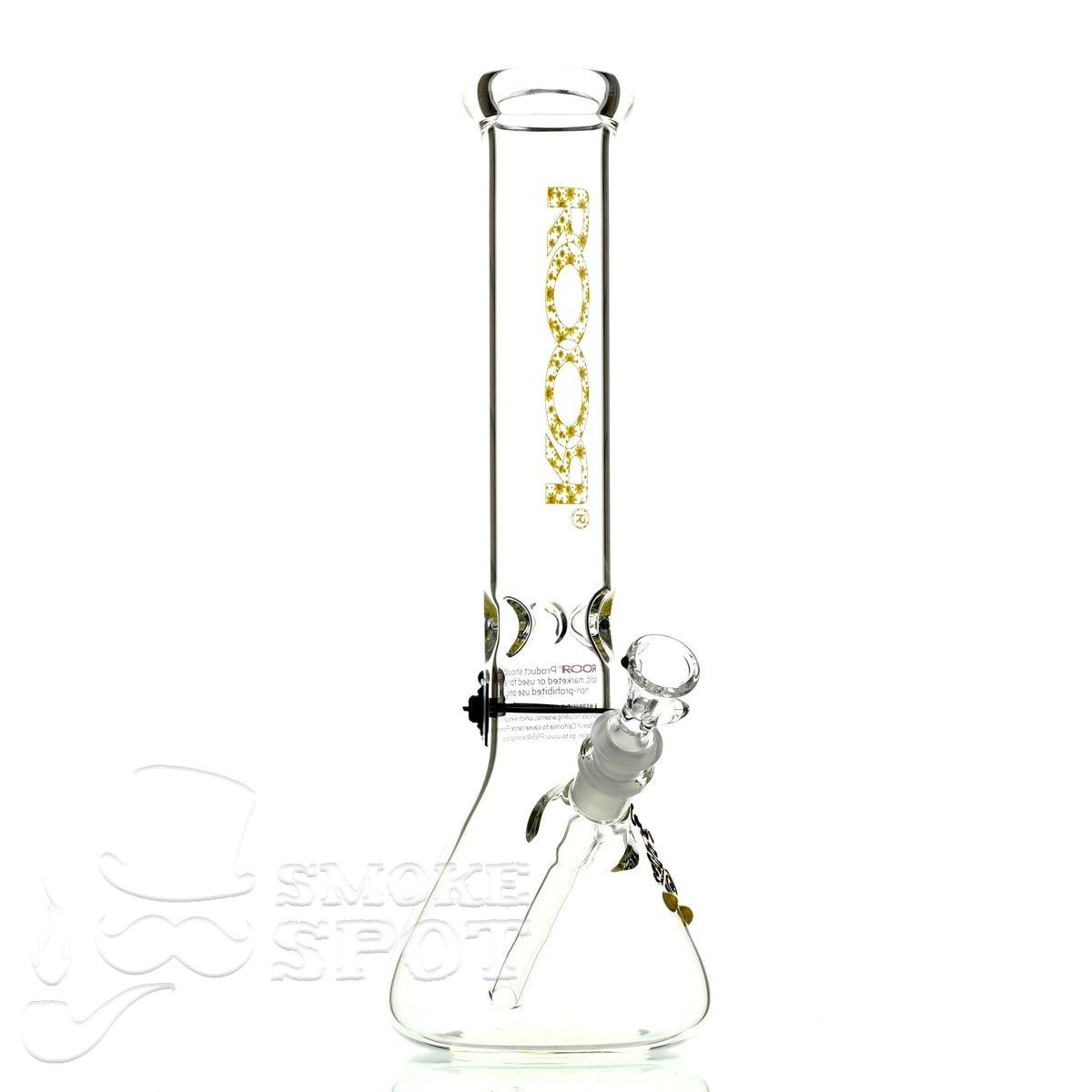 Close up of Roor Beaker 14 inch daisy scientific glass waterpipe