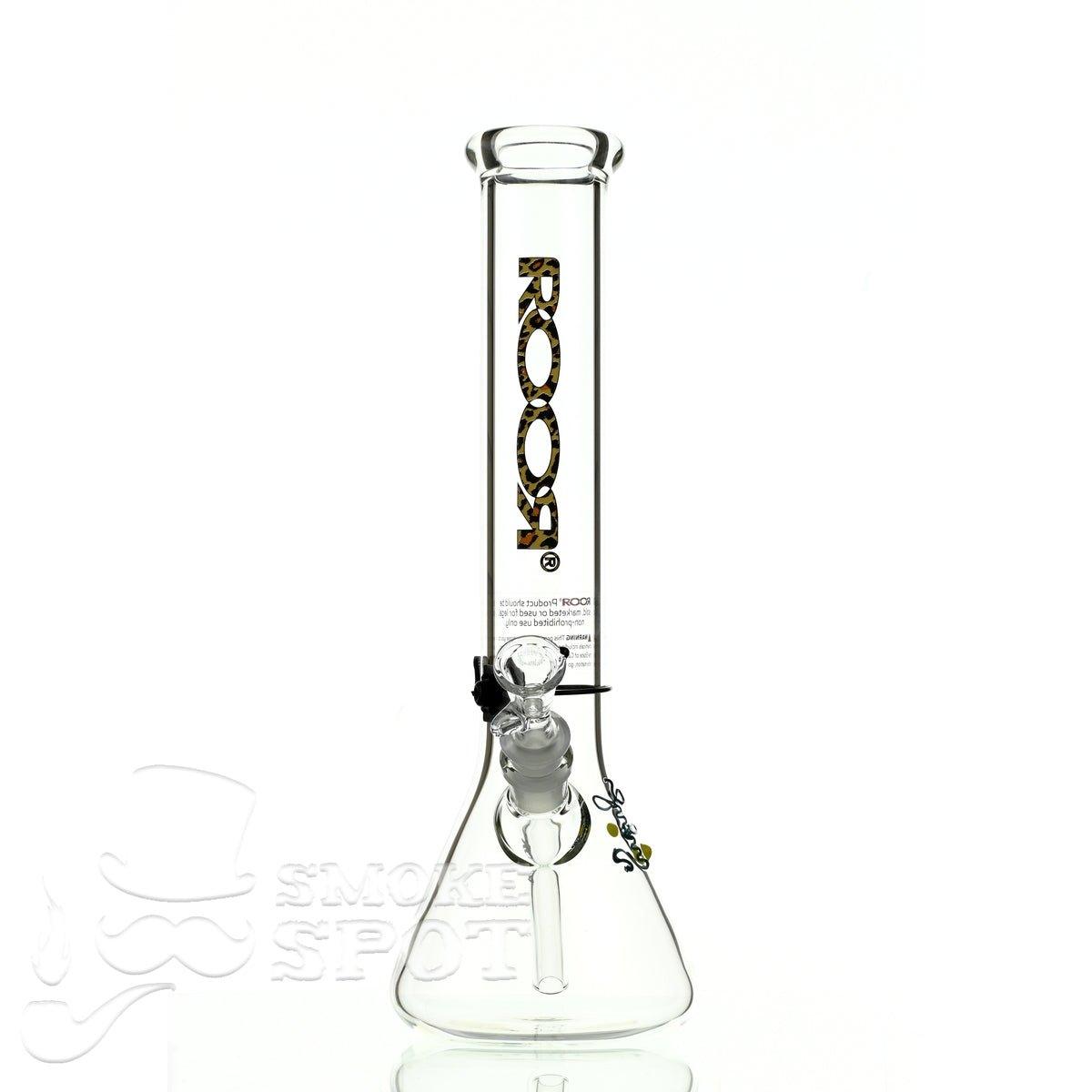 Side View of Roor Beaker 14 inch P-D Leopard Scientific Glass Bong
