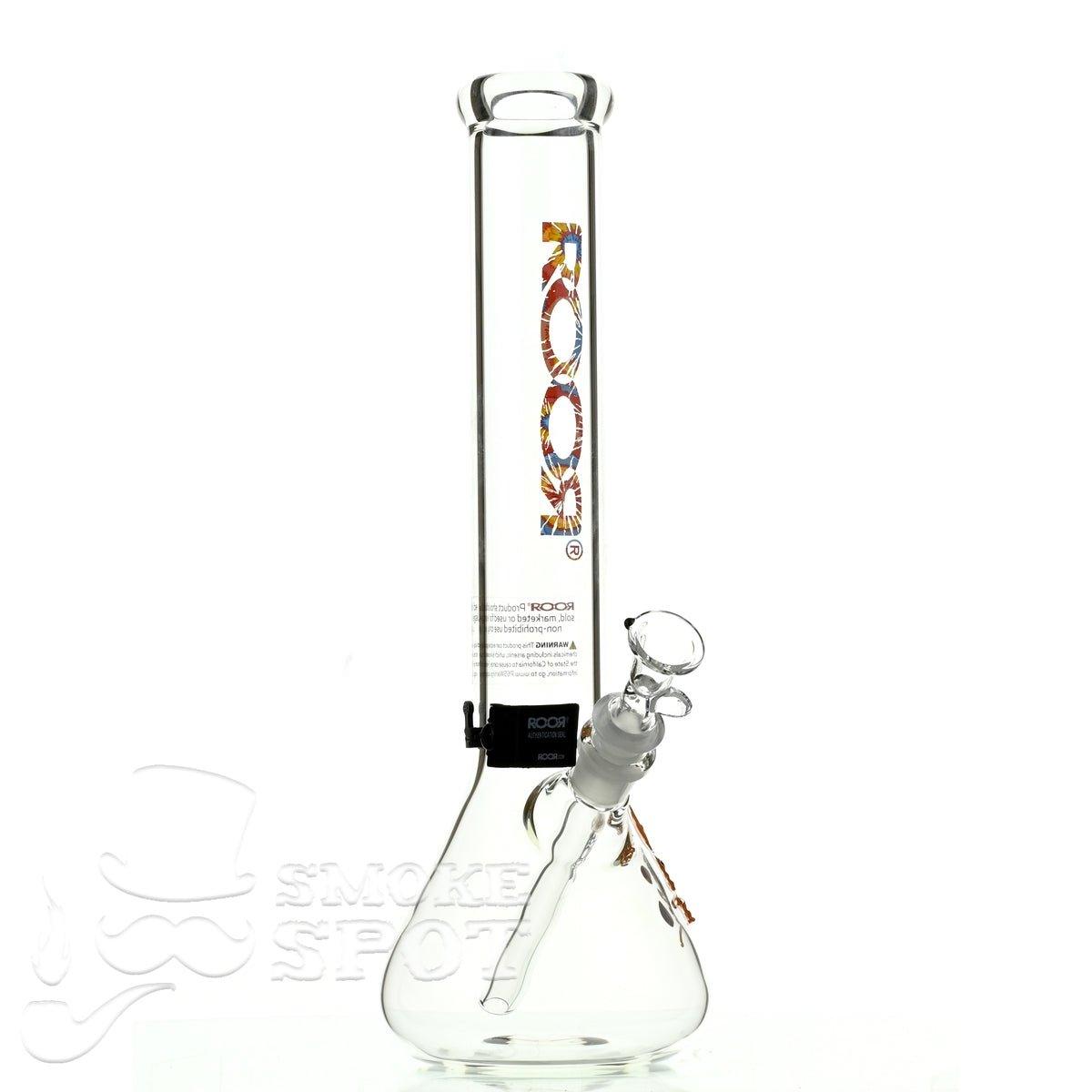 Close-up of Roor Beaker 14 inch P-D Tie Dye tube and bowl