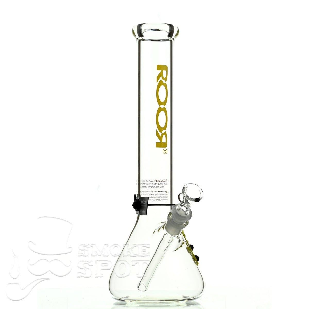Side view of Roor Beaker 14 inch P-D Yellow Scientific Glass Waterpipe