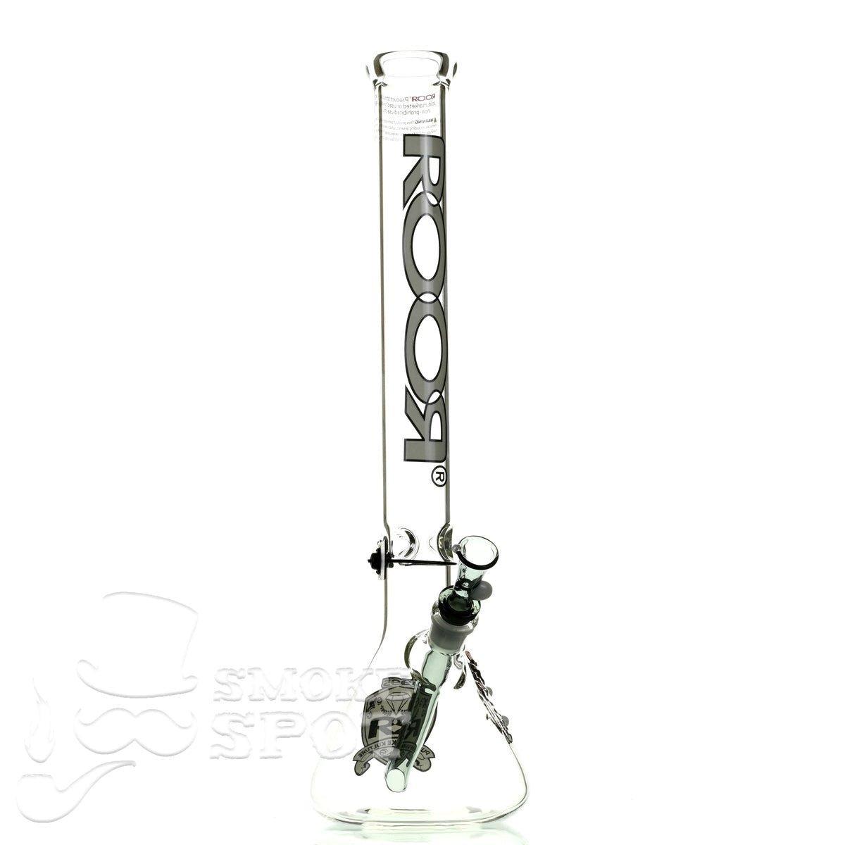 Close-up of Roor beaker 18 inch glass bong joint - Smoke Spot