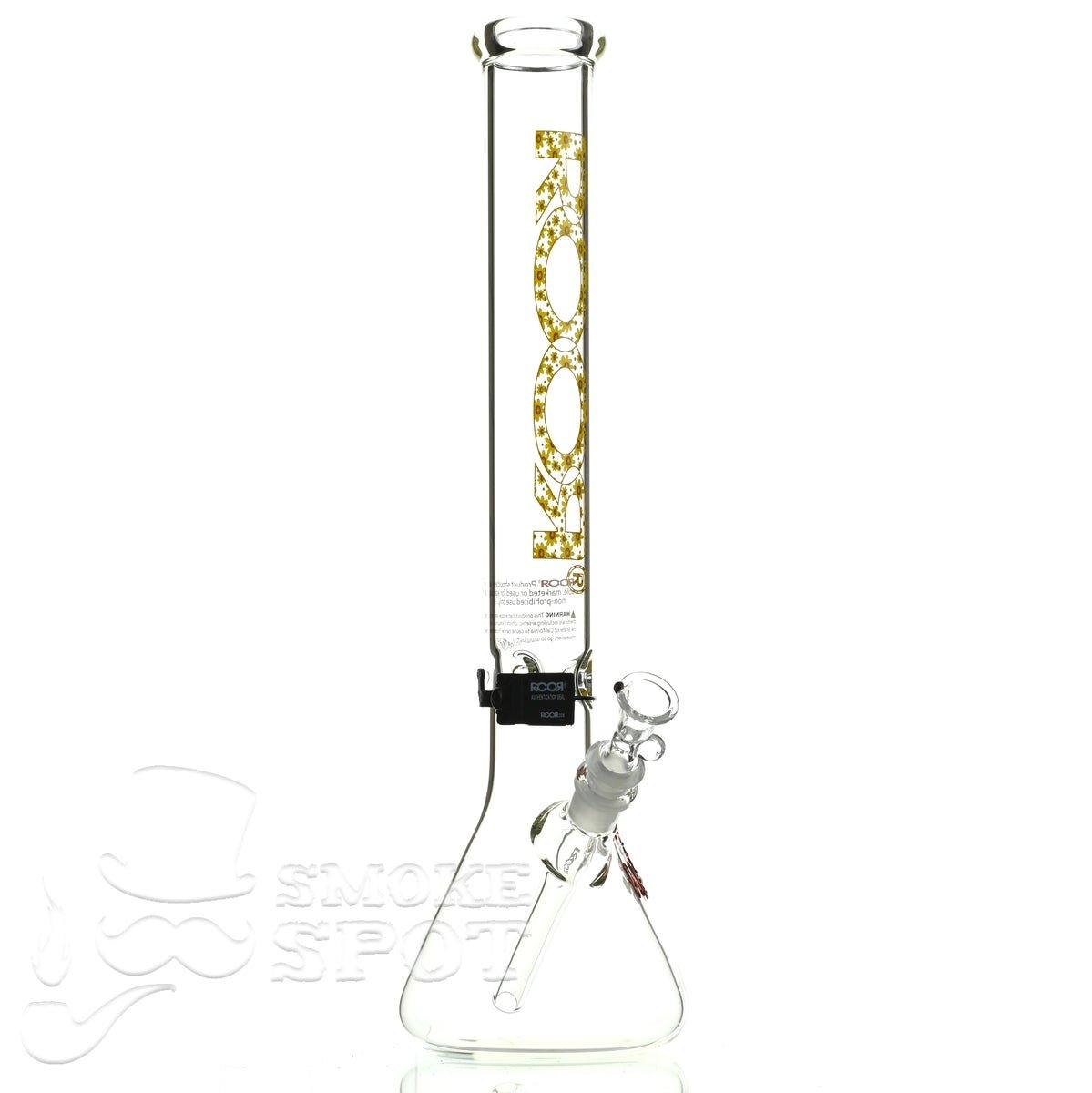 Close-up of ice catcher on Roor Beaker 18 inch daisy waterpipe