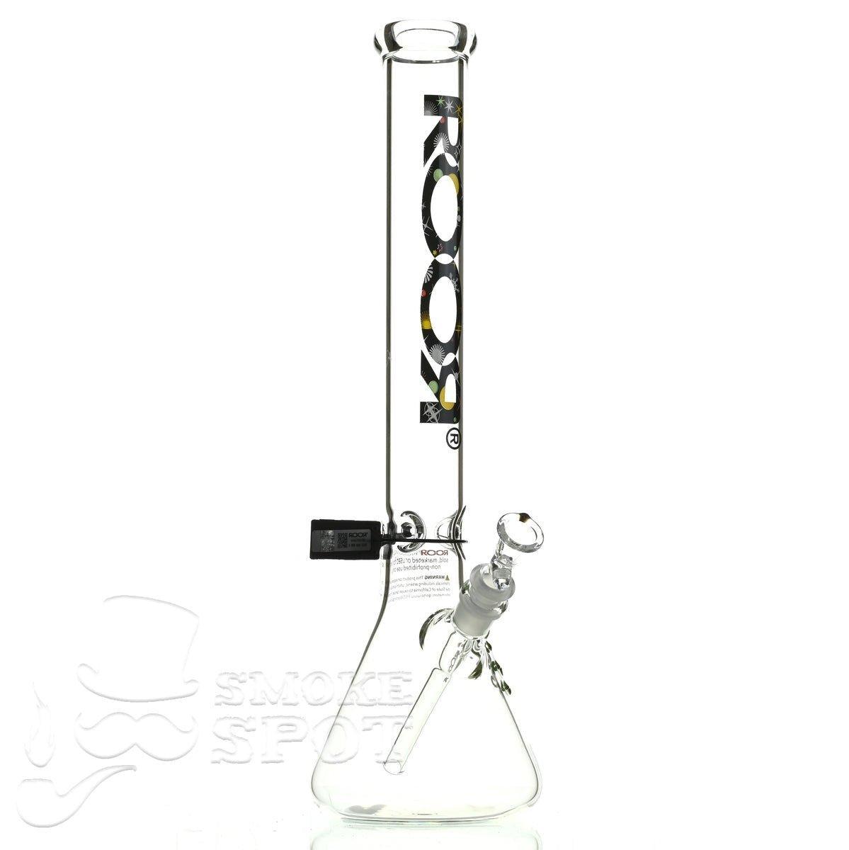 Close-up of Roor Beaker 18 inch galaxy scientific glass waterpipe