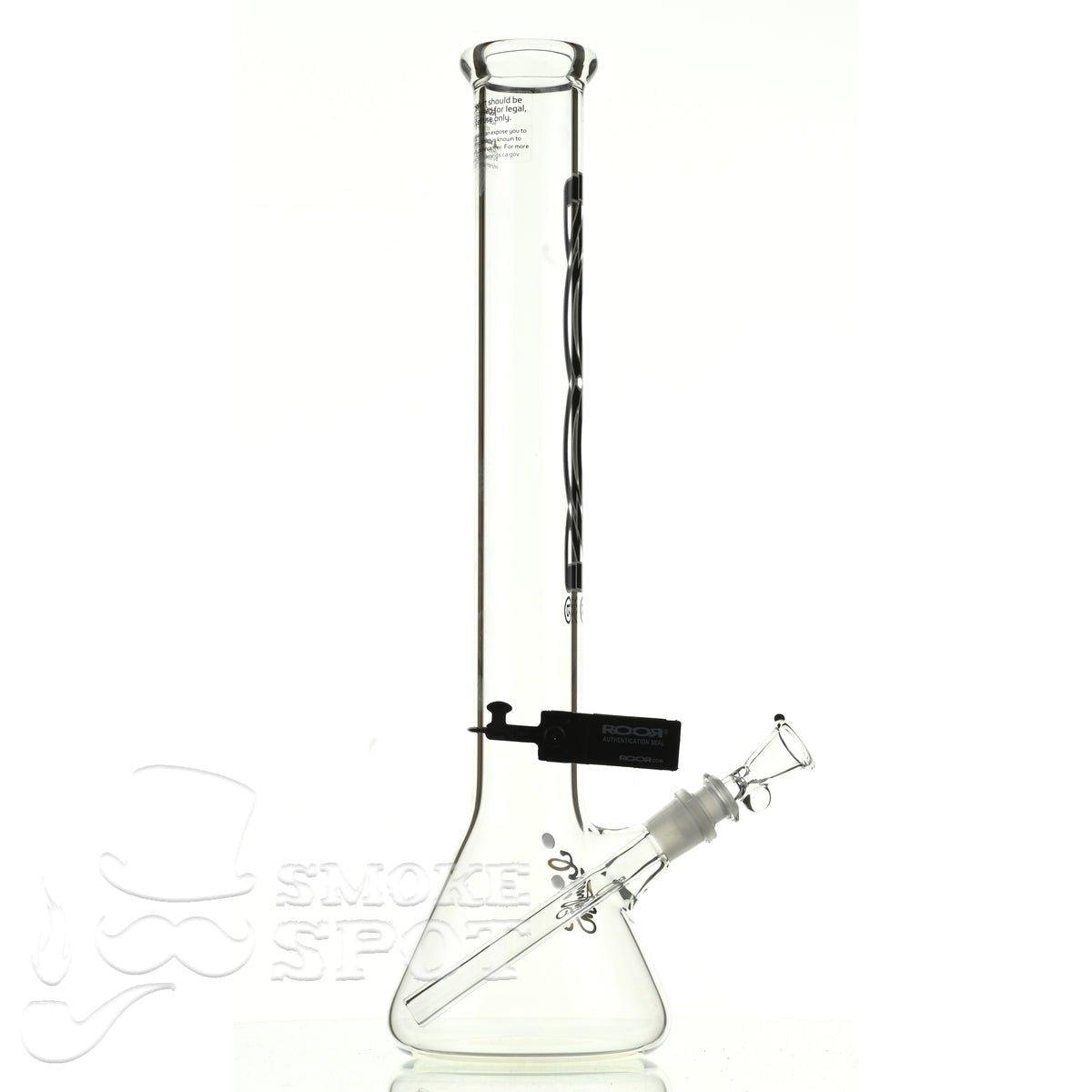 Roor beaker 18 inch P-D black-white - Smoke Spot Smoke Shop