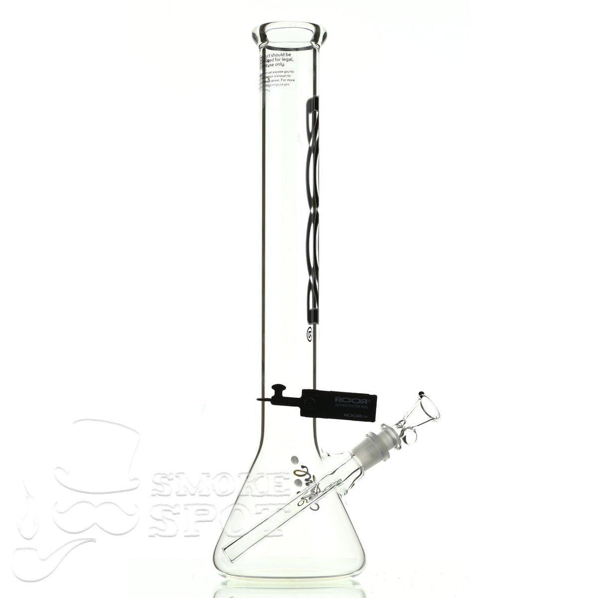 Roor beaker 18 inch P-D black-white - Smoke Spot Smoke Shop