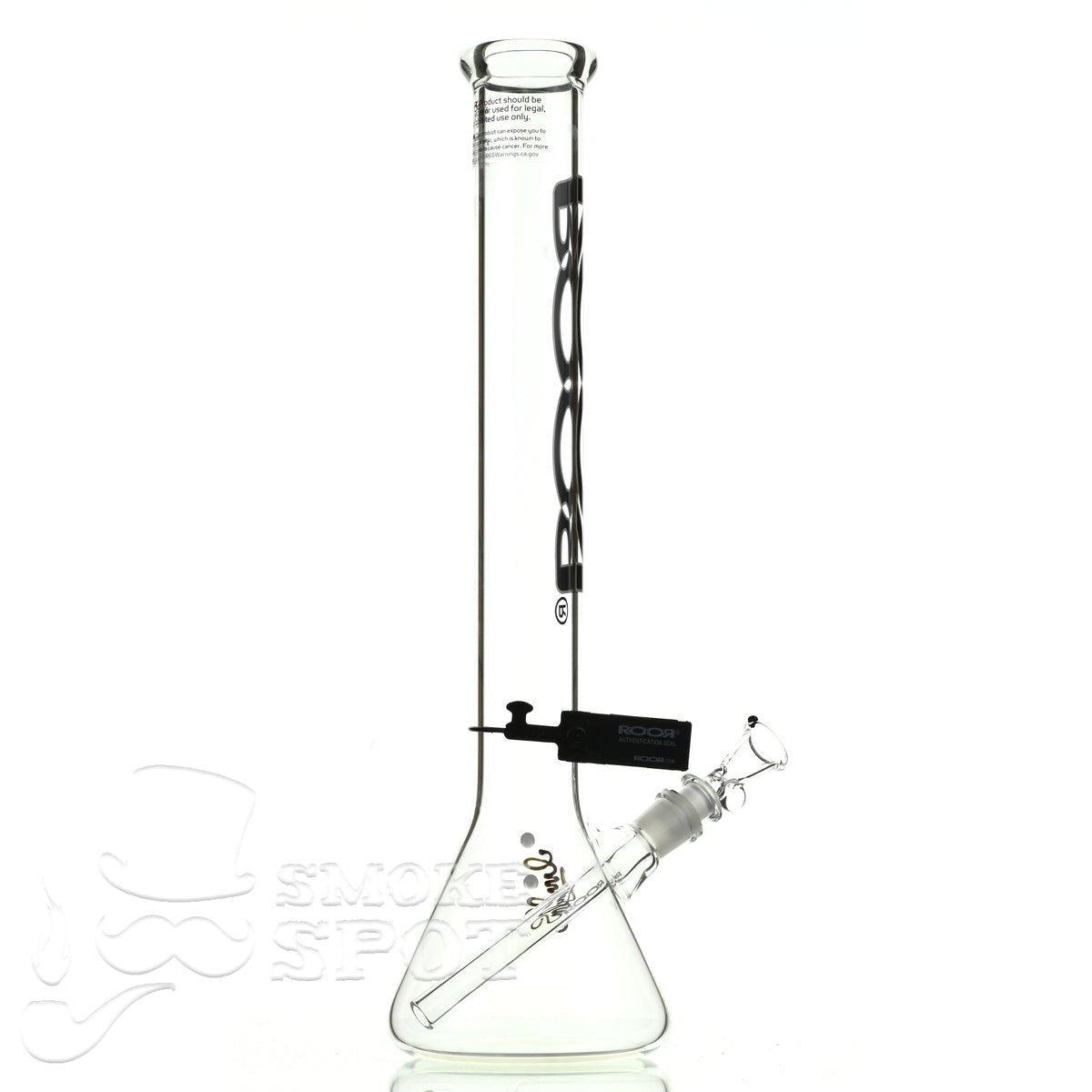 Roor beaker 18 inch P-D black-white - Smoke Spot Smoke Shop