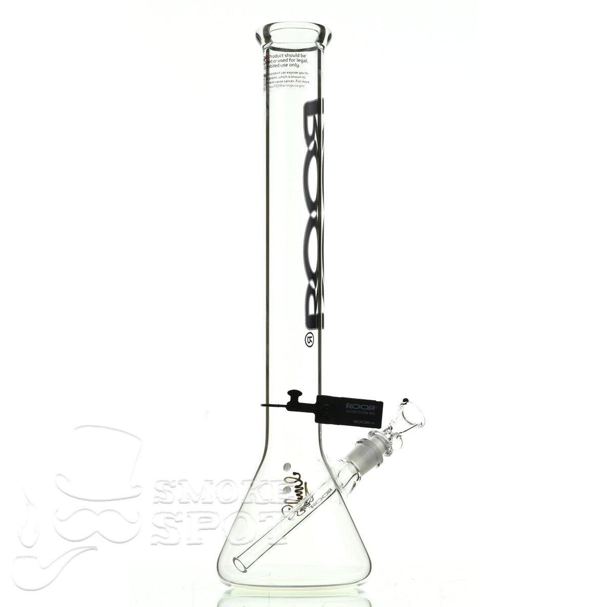 Roor beaker 18 inch P-D black-white - Smoke Spot Smoke Shop
