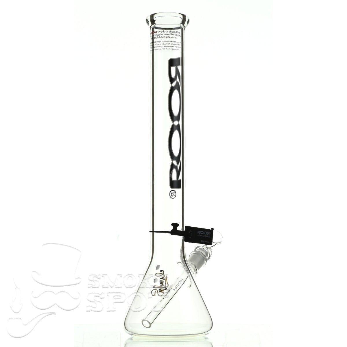 Roor beaker 18 inch P-D black-white - Smoke Spot Smoke Shop