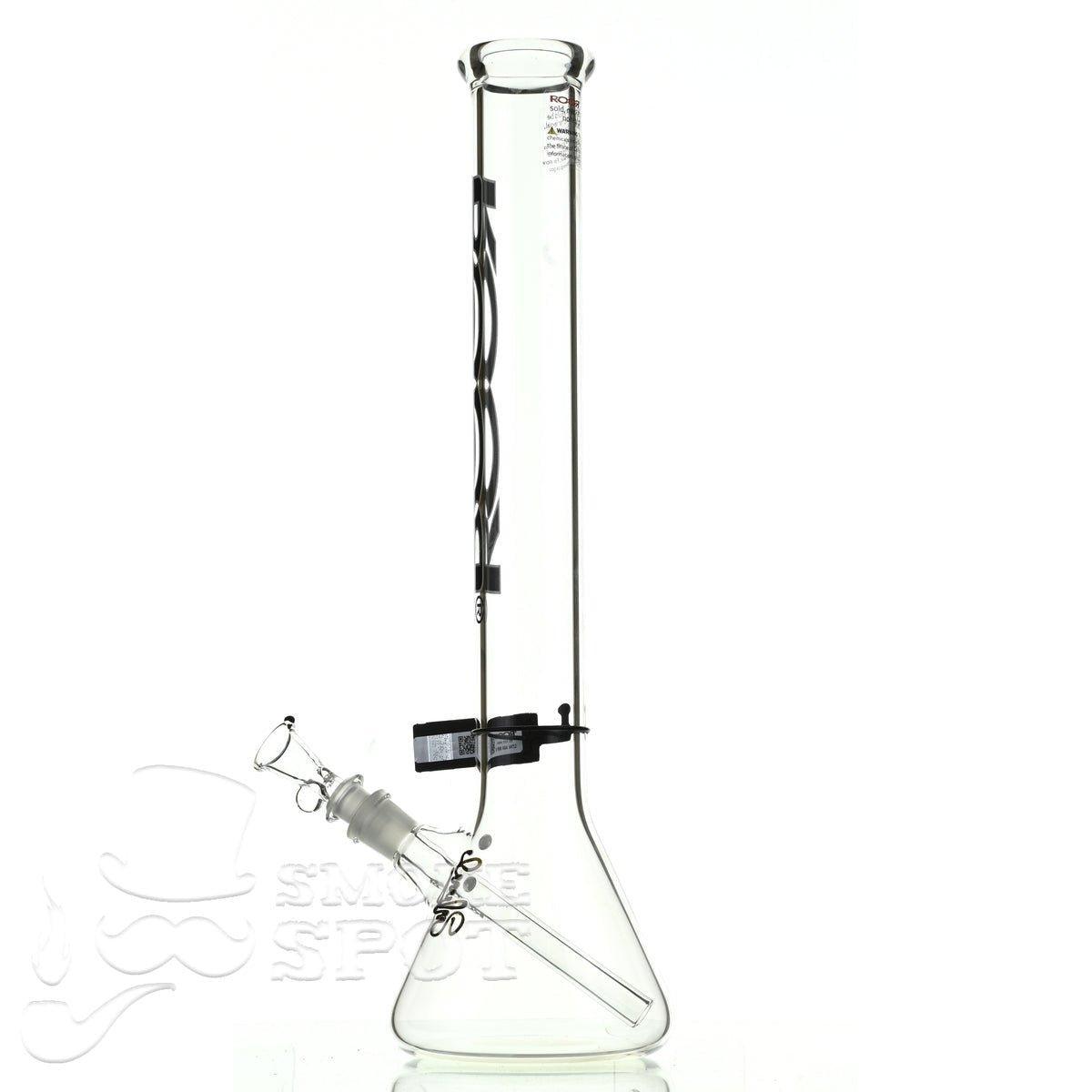 Roor beaker 18 inch P-D black-white - Smoke Spot Smoke Shop