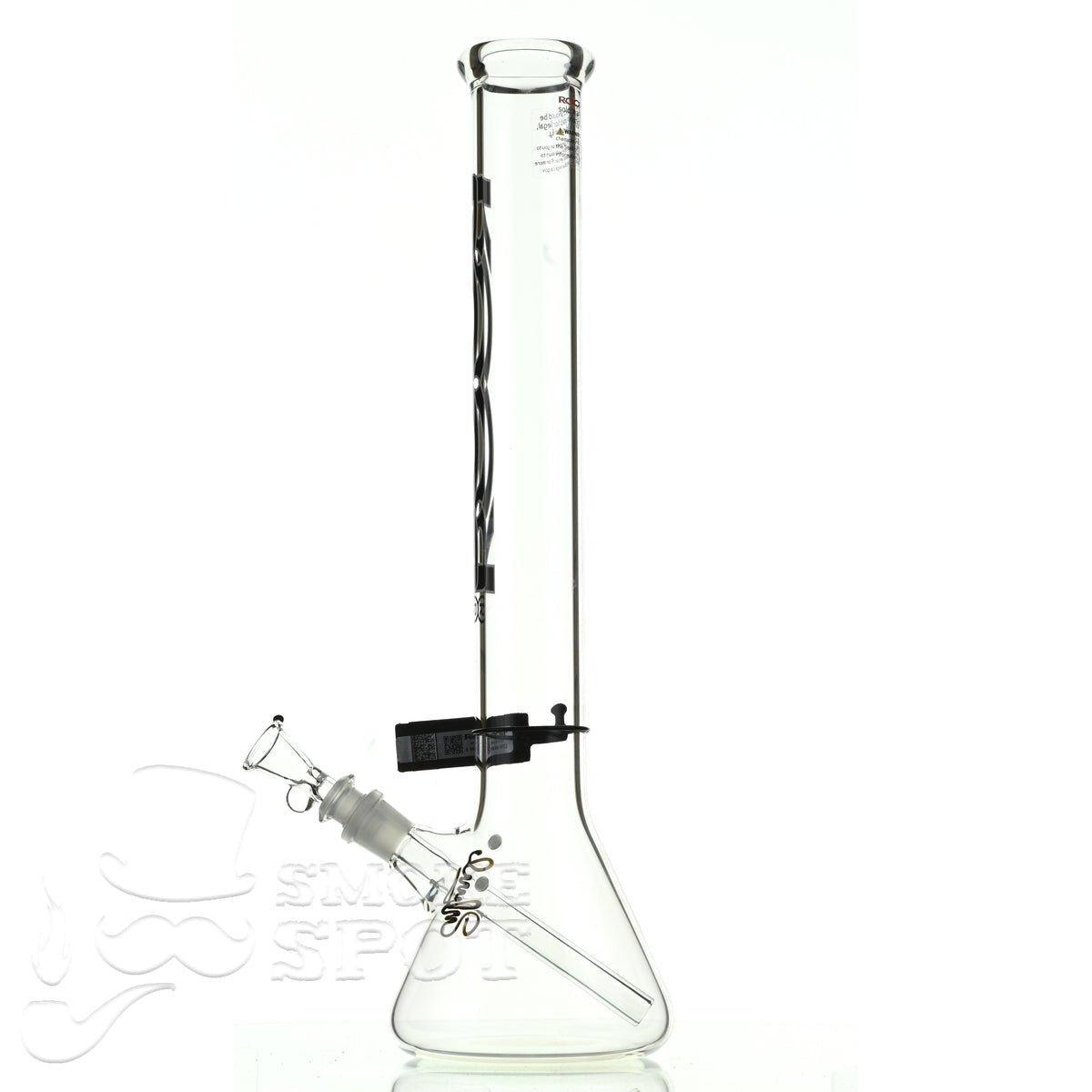 Roor beaker 18 inch P-D black-white - Smoke Spot Smoke Shop
