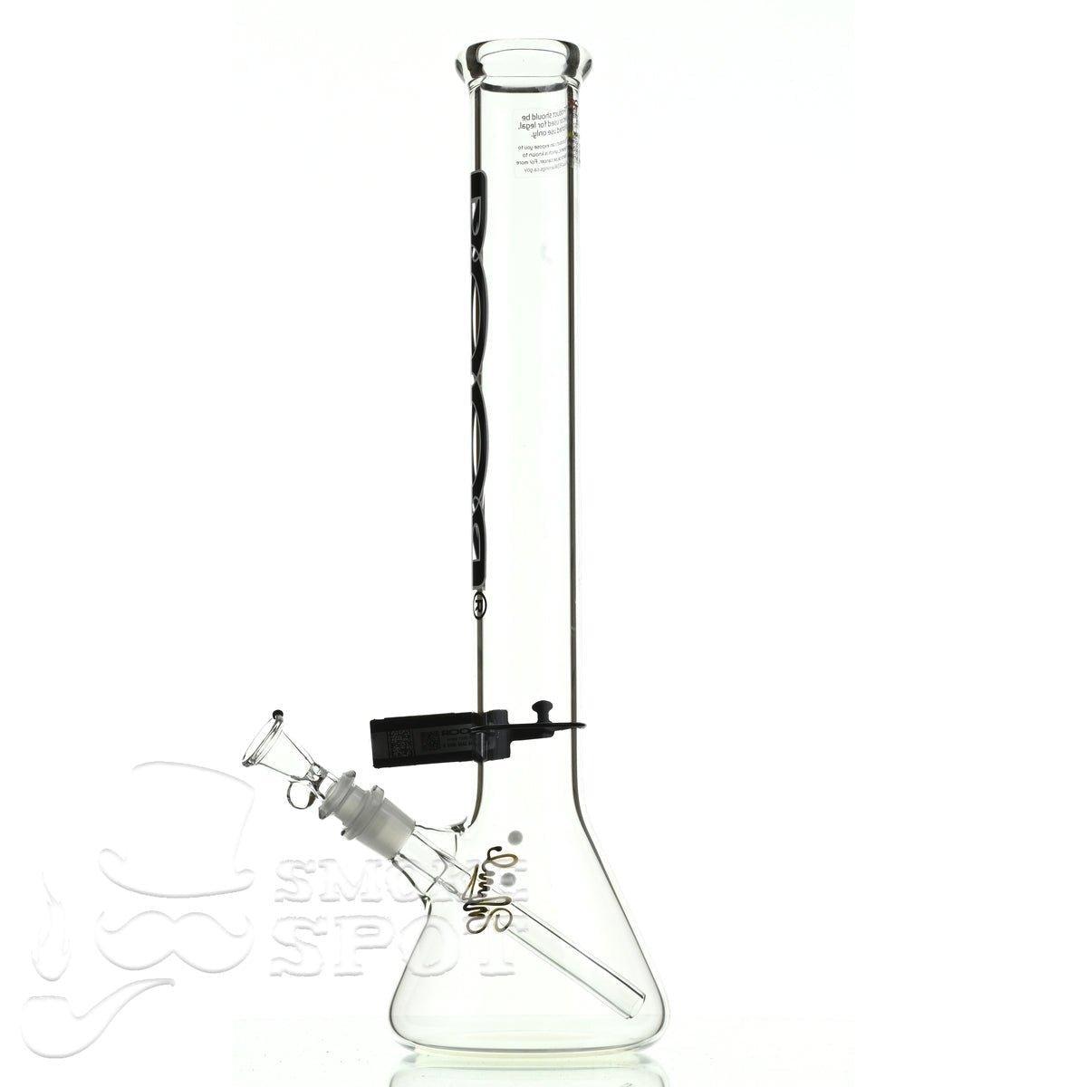 Roor beaker 18 inch P-D black-white - Smoke Spot Smoke Shop