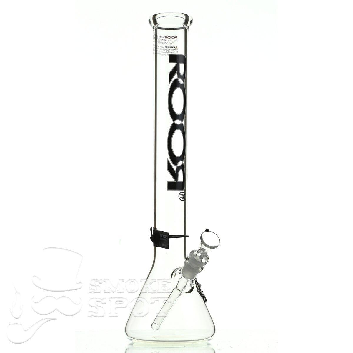 Roor beaker 18 inch P-D black-white - Smoke Spot Smoke Shop